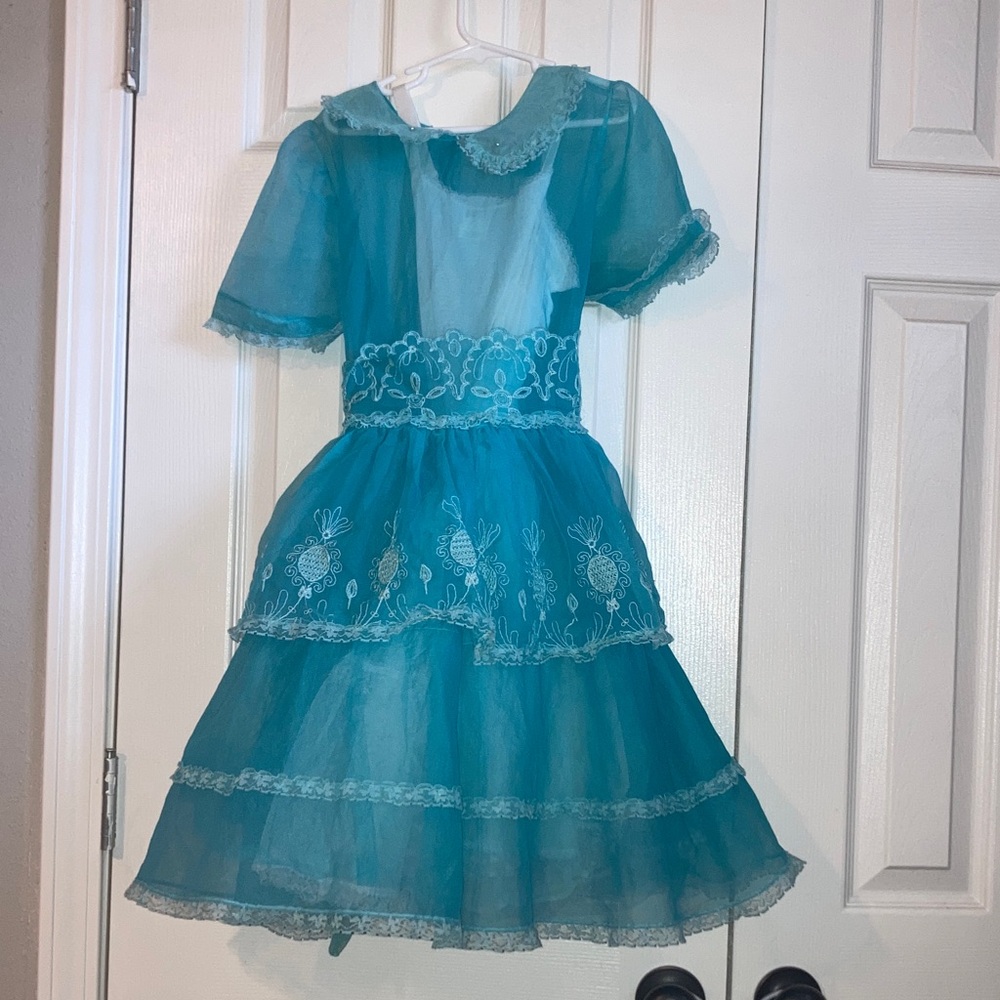 Blue Lace Overlay Dress VINTAGE